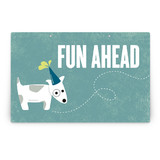 Spotted Puppy Party Greeting Signs