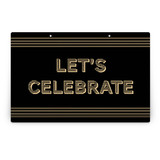 Wood Grain Party Greeting Signs