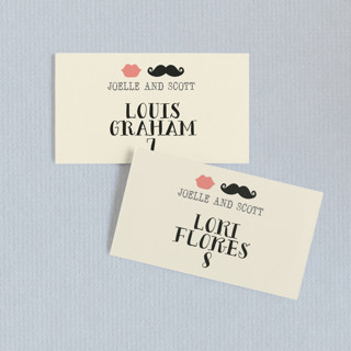Stache + Kiss Place Cards