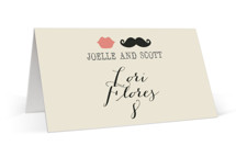 Stache + Kiss Place Cards