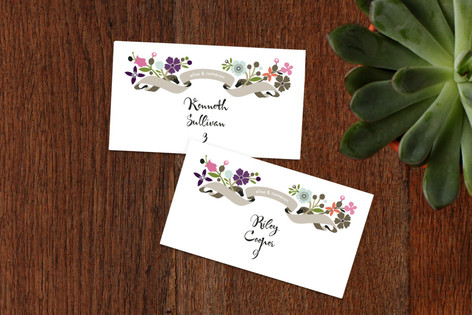 Banner + Branches Place Cards
