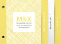 Crosshatch Wedding Program Minibook&trade; Cards