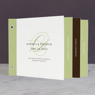 Initial Script Wedding Program Minibook&trade; Cards