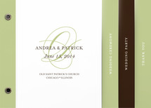 Initial Script Wedding Program Minibook&trade; Cards