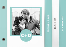 Mod Monogram Wedding Program Minibook&trade; Cards