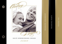 Elegant Script Wedding Program Minibook&trade; Cards