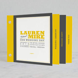 COCKTAIL HOUR Wedding Program Minibook&trade; Cards