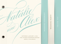 Winter Flourish Wedding Program Minibook&trade; Cards