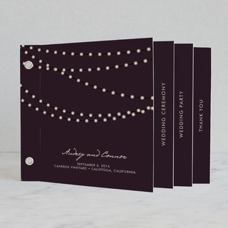 Midnight Vineyard Wedding Program Minibook&trade; Cards