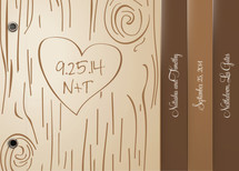Fall Carving Wedding Program Minibook&trade; Cards