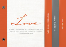 Simply in Love Wedding Program Minibook&trade; Cards
