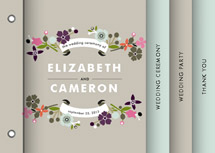 Banner and Branches Wedding Program Minibook&trade; Cards