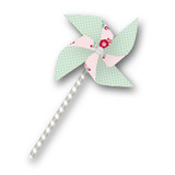 Retro Floral Garden Pinwheels
