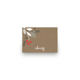 Berry Kraft Mini Notecard Favor