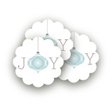 Elegant Joy Scalloped Stickers