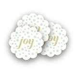 Vintage Reindeer Scalloped Stickers