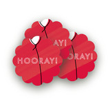 Up Up and Away Balloon Scalloped Stickers