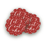 Red Velvet Revelry Scalloped Stickers