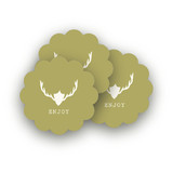 Fireside Feast Scalloped Stickers