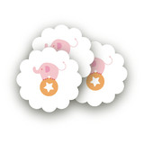 Pink Big Top Circus Scalloped Stickers