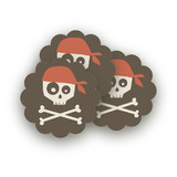 argh! pirates! Scalloped Stickers