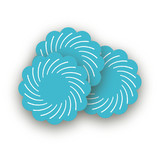 Pinwheel Scalloped Stickers