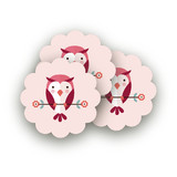Blushing Owl Scalloped Stickers