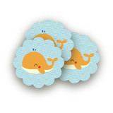 Havin' A Whale Of A Time Scalloped Stickers