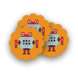 Robot Bleep Bleep Scalloped Stickers