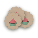 Girlie Cakes Scalloped Stickers