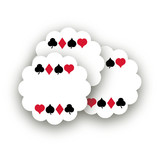 Playing Cards Scalloped Stickers