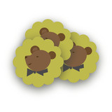 Gentleman Bear Scalloped Stickers