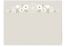 White Flowers Personalized Stationery