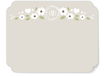 White Flowers Personalized Stationery