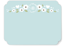 White Flowers Personalized Stationery