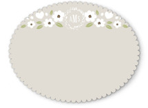 White Flowers Personalized Stationery