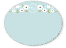 White Flowers Personalized Stationery