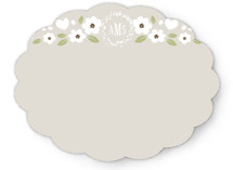 White Flowers Personalized Stationery