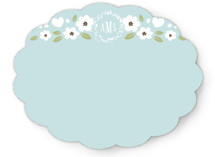 White Flowers Personalized Stationery