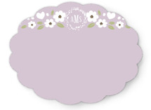 White Flowers Personalized Stationery