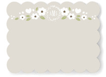 White Flowers Personalized Stationery