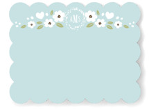 White Flowers Personalized Stationery
