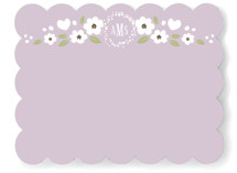 White Flowers Personalized Stationery