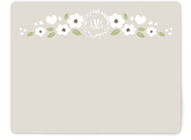 White Flowers Personalized Stationery