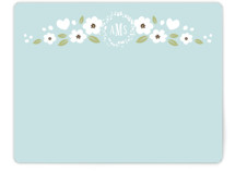White Flowers Personalized Stationery