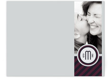 Modern Monogram Stripes Personalized Stationery