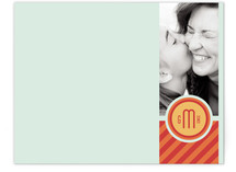 Modern Monogram Stripes Personalized Stationery
