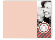 Modern Monogram Stripes Personalized Stationery