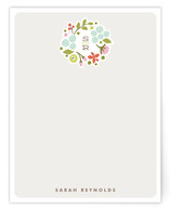 Cerulean Blooms Personalized Stationery