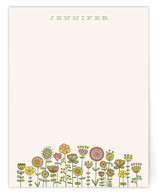 Doodle Flower Garden Personalized Stationery